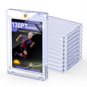 SAMYUCHO 130PT card holder front view showing magnetic closure for secure access