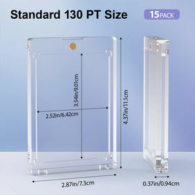 SAMYUCHO 130PT card holder with magnet seal facilitates easy, safe card storage