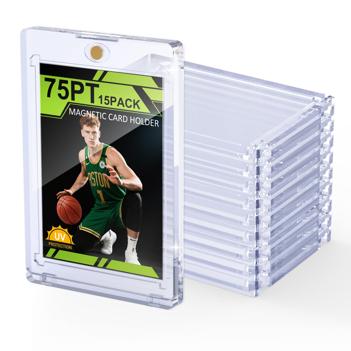 SAMYUCHO 75PT card holder packaging for safe transport and organized displays.