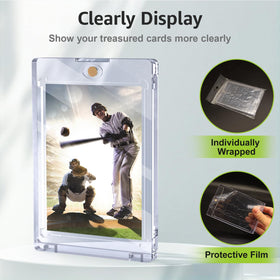 SAMYUCHO clear display panel highlights card details while keeping them protected.