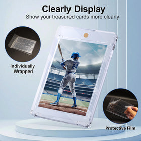 SAMYUCHO crystal-clear card case showcasing card artwork
