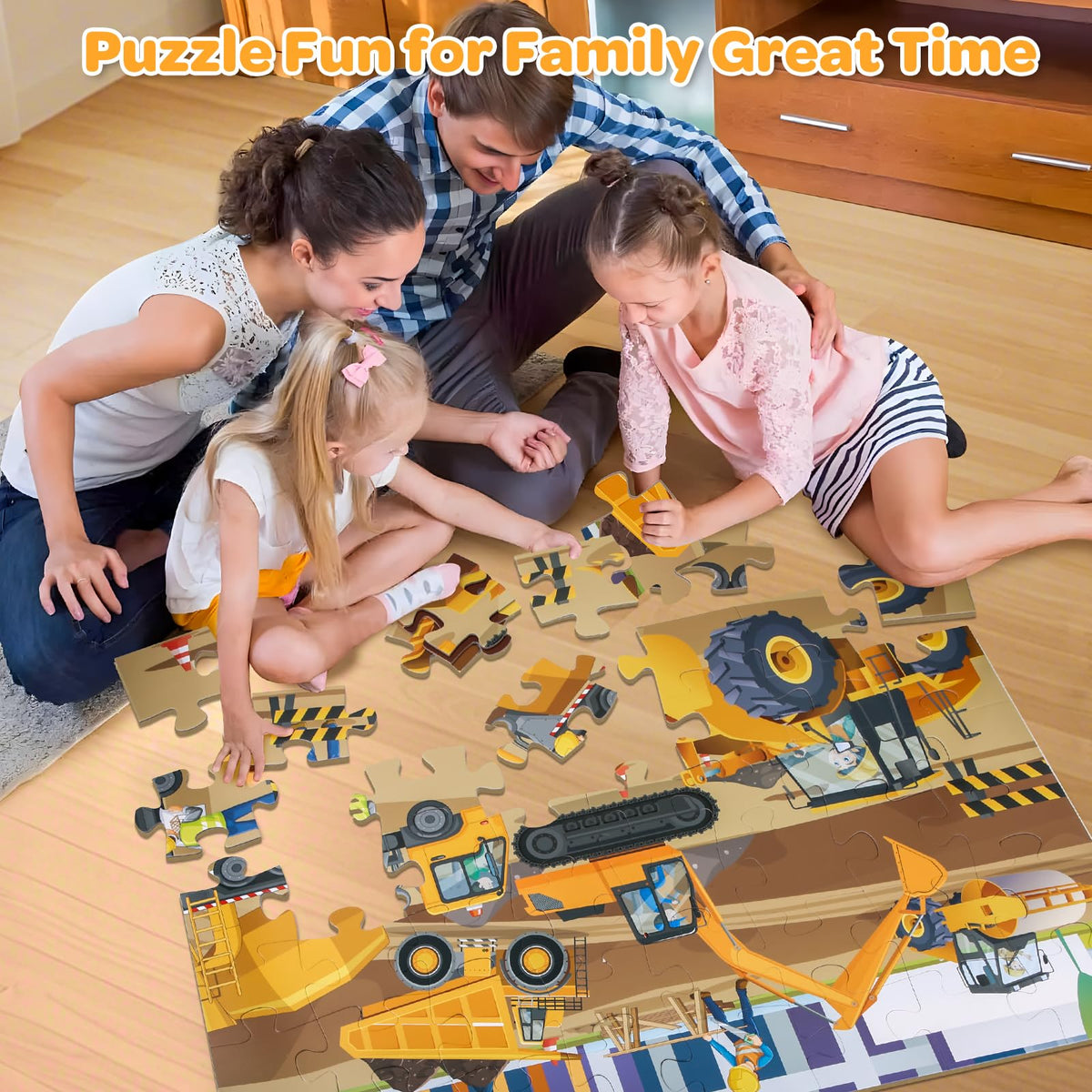 SANANT puzzle pieces close-up highlighting bright, fade-resistant colors.