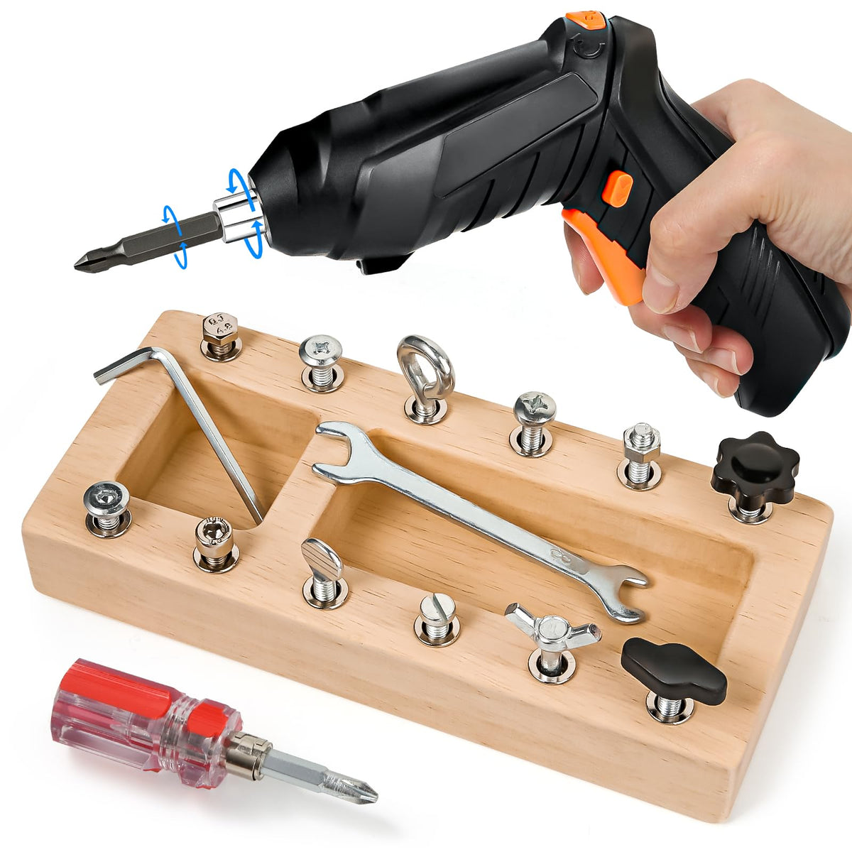 SANANT Montessori Screwdriver Board Electric Drill: engaging STEM learning in action