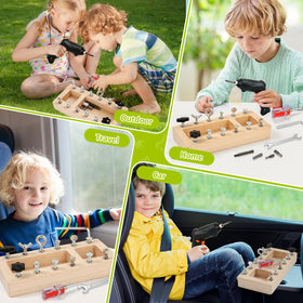 SANANT Montessori Screwdriver Board Safe Edges: kid-friendly design for exploration