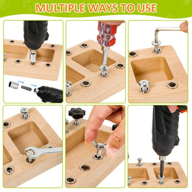 SANANT Montessori Screwdriver Board Textured Handles: comfortable grip during play