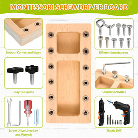 SANANT Montessori Screwdriver Board Two Wrenches: secure grip for small hands