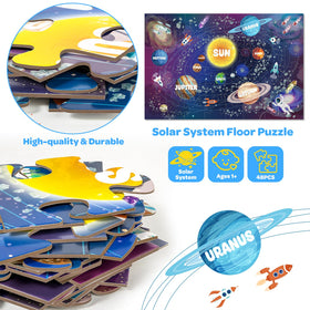 SANANT solar system illustration with sun Earth Mars enhances focus and learning.
