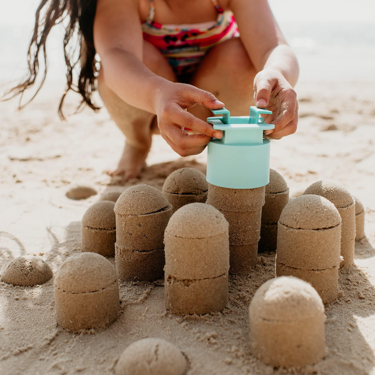 Sand Pal cylinder mold supports tall towers and creative play