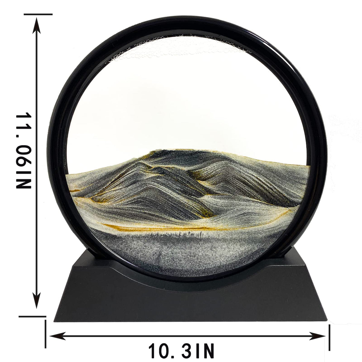 SANDCLE Round glass frame complements desk decor with elegant display