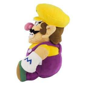 Sanei Wario All Star plush back view, iconic yellow and purple outfit for collectors.