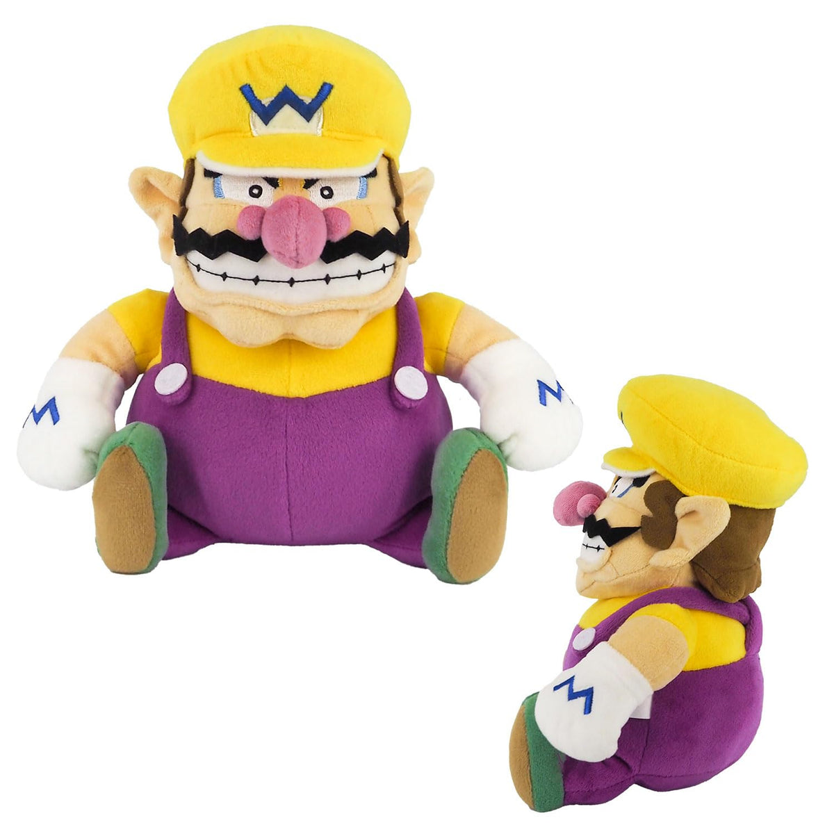 Sanei Wario All Star plush fabric closeup shows soft texture for cuddling.