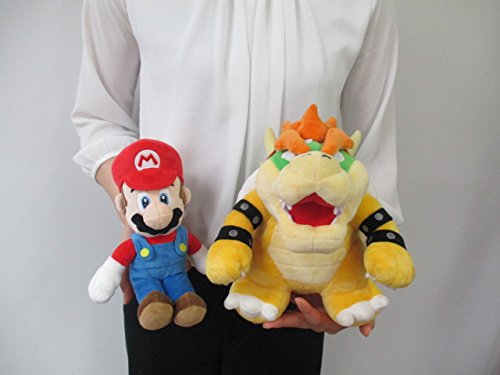 Sanei Bowser plush soft and cuddly, great for bedtime comfort.
