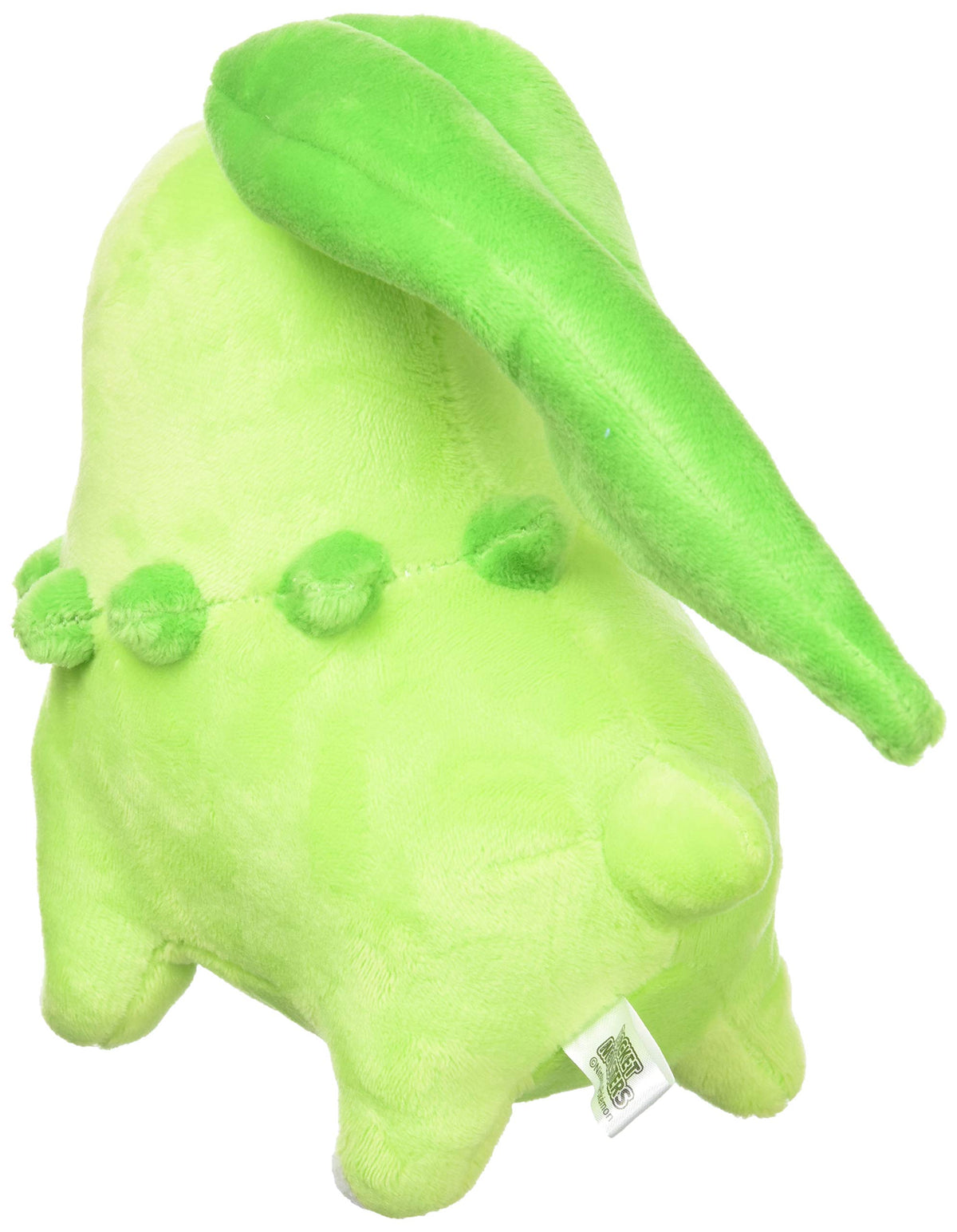 Sanei Chikorita plush leaf detail for sensory play and color collection