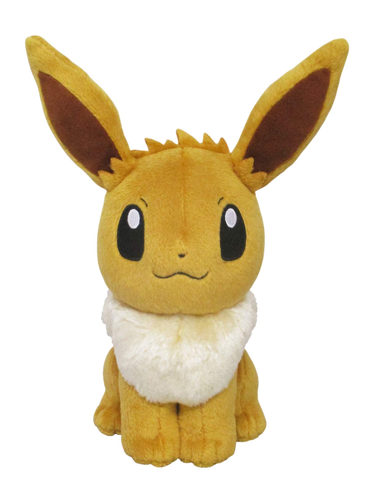 Sanei Eevee All Star 8in plush offers soft cuddle for kids and collectors.