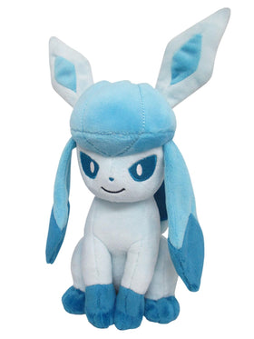 Sanei Glaceon plush front view for cuddly display and collectability