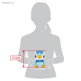 Sanei Piplup plush face close-up highlights bright beak and friendly expression.