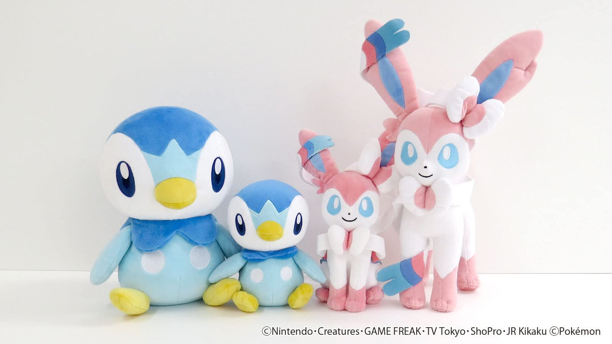 Sanei Piplup plush gift-ready packaging enhances gift appeal.