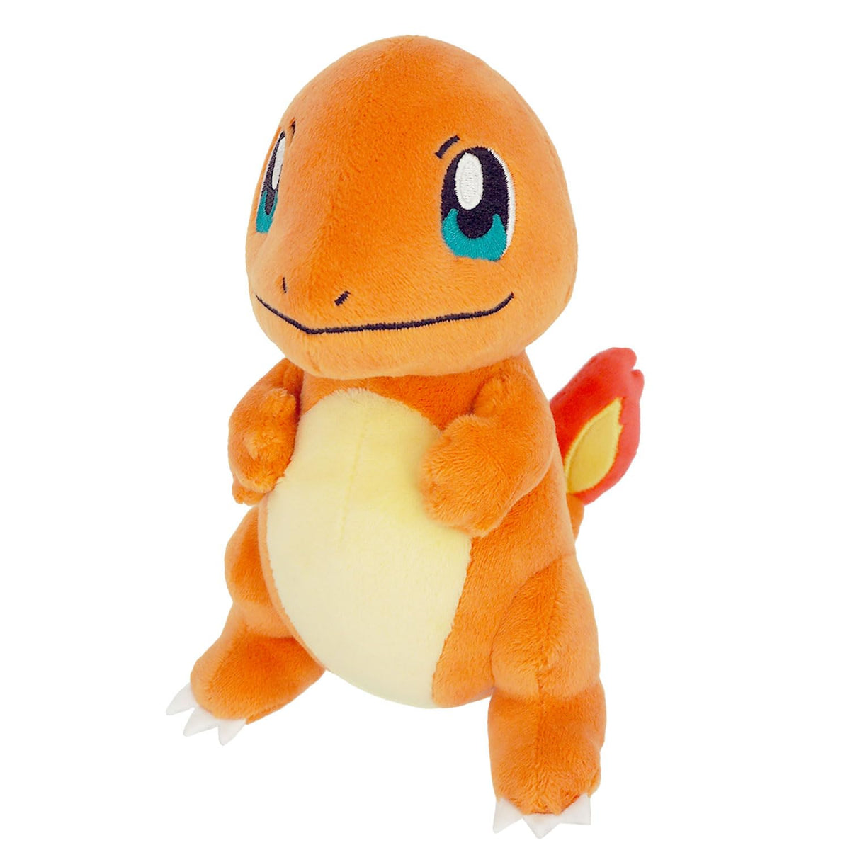 Sanei Pokémon Charmander plush front view, ideal for display and gifting.