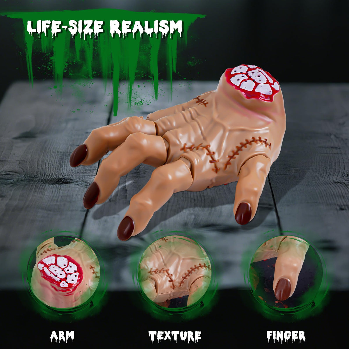 SANGQAOFU battery-powered hand decoration for flexible Halloween setups