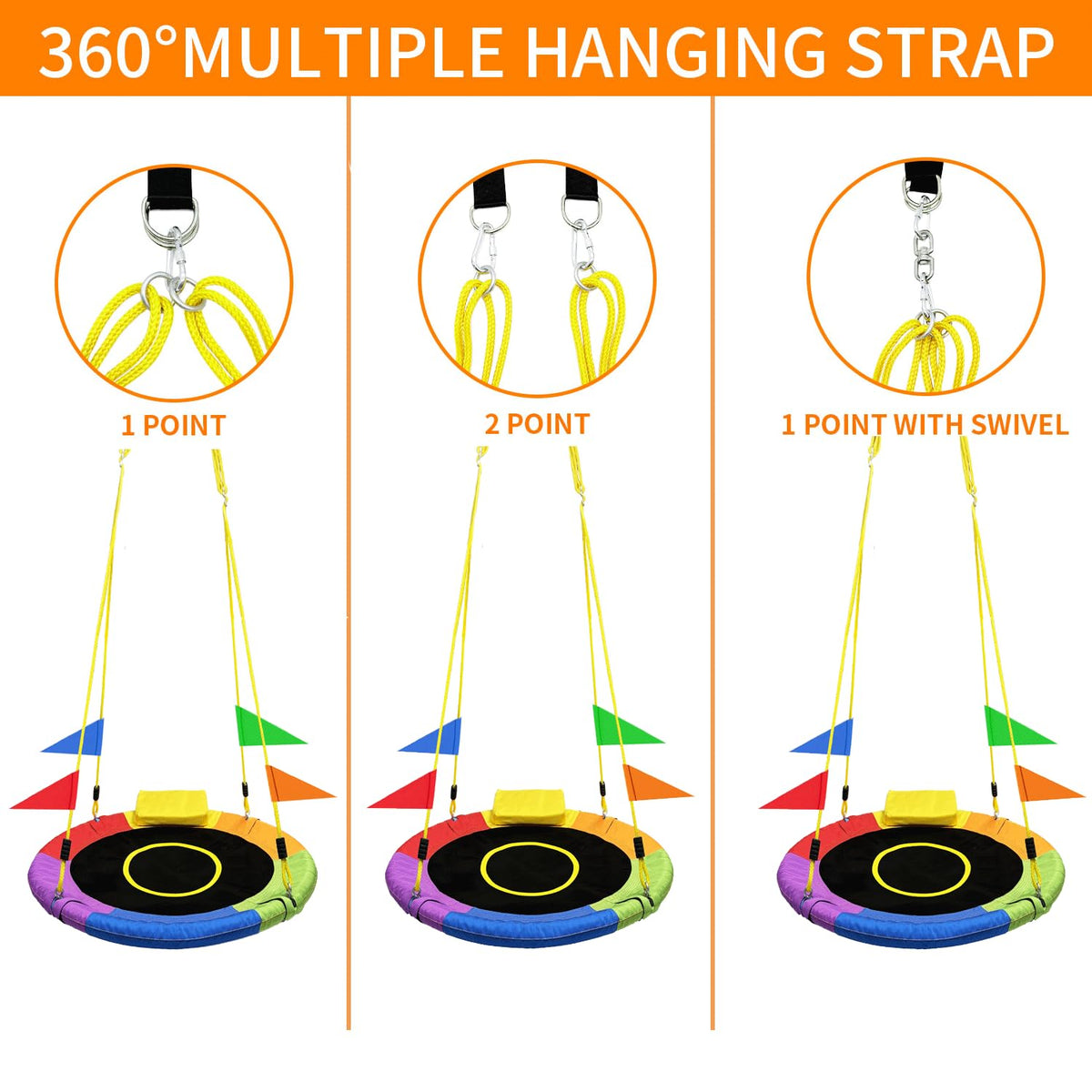 Sanjlmu spider web design swing detail for kids outdoor play