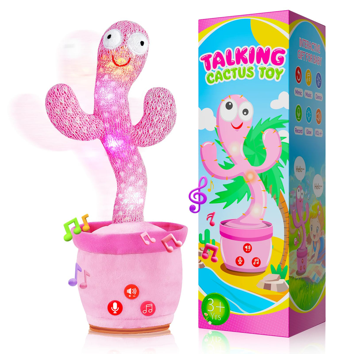 SANJOIN dancing cactus toy gift-ready packaging for a charming present