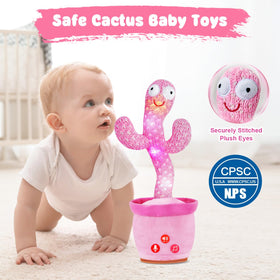 SANJOIN dancing cactus toy volume control buttons allow quiet playtimes