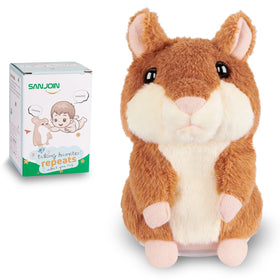 SANJOIN CPC-certified safety badge shown on the hamster toy.