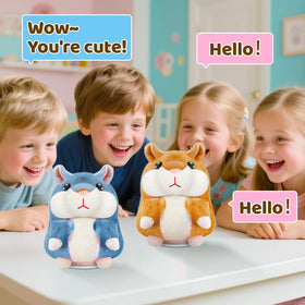 SANJOIN talking hamster battery compartment open for quick setup.