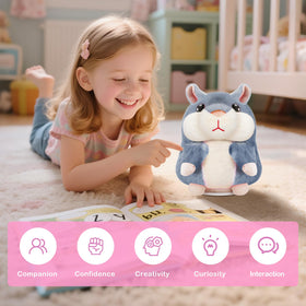 SANJOIN talking hamster during pretend play boosts sensory engagement and social interaction.