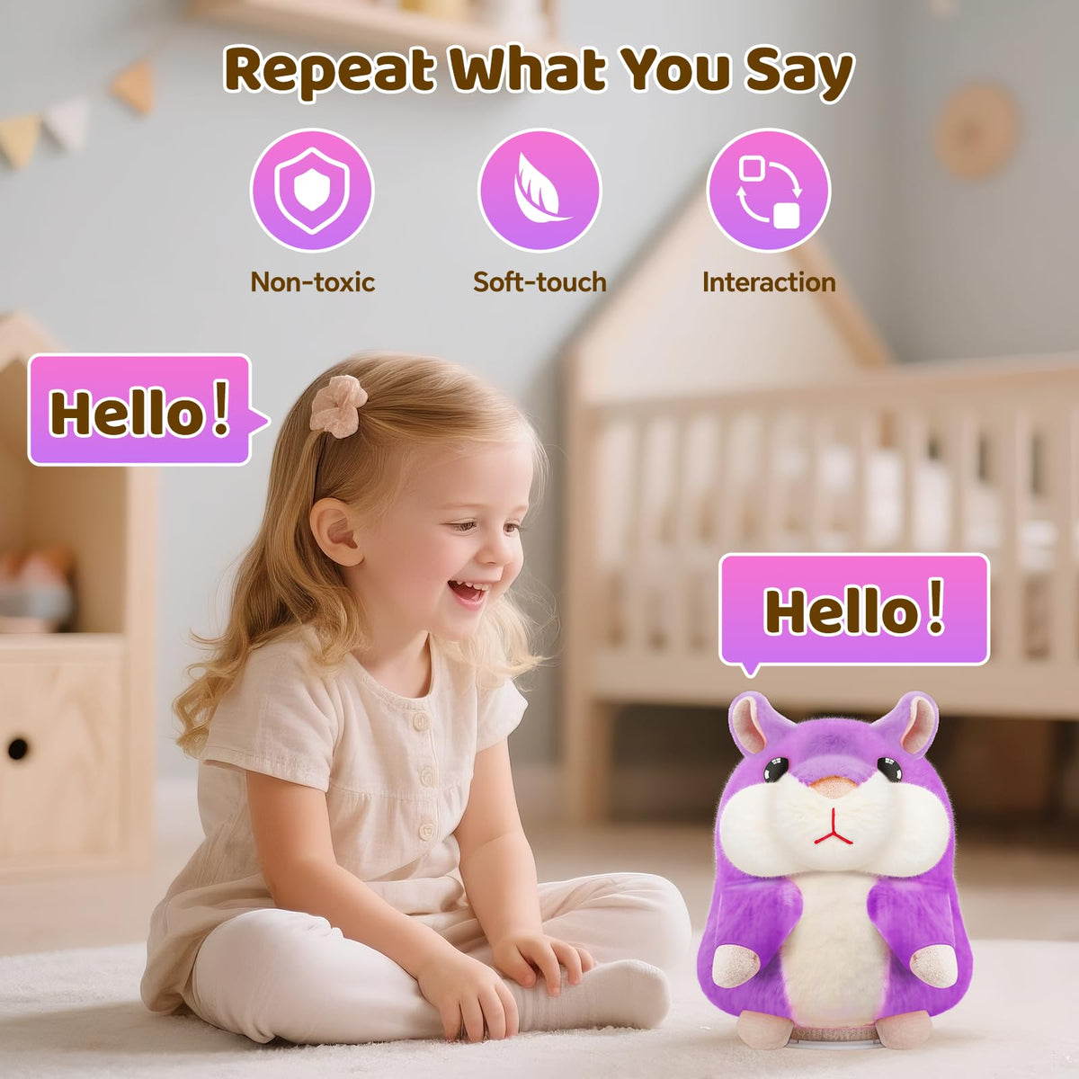 SANJOIN hamster toy in hands with kids playing and laughing