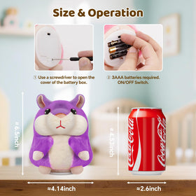 SANJOIN purple talking hamster display with vibrant color and charm