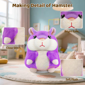 SANJOIN interactive plush hamster features switch and battery area