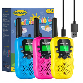 SANJOIN Walkie Talkies with 2000mAh battery for extended outdoor play