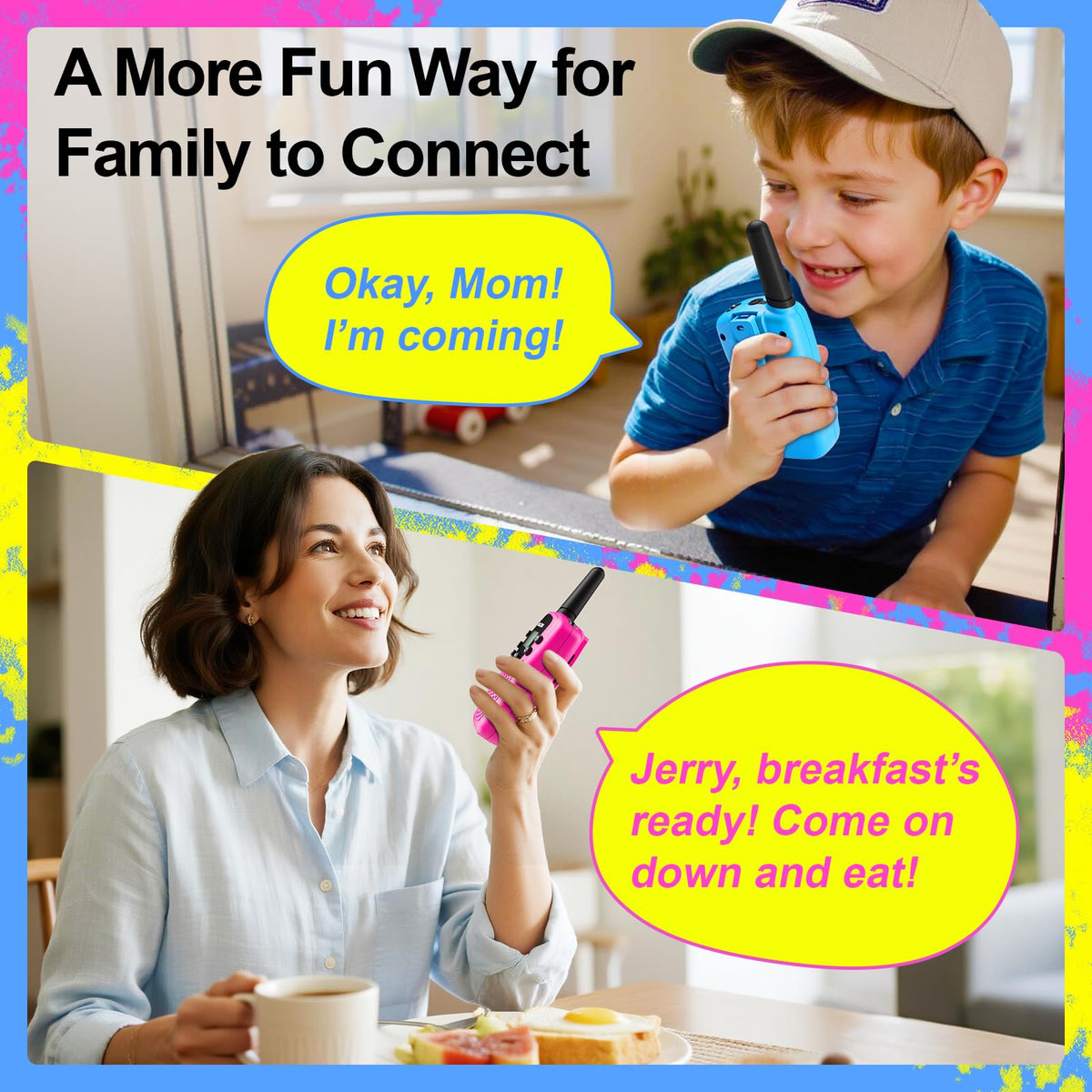 SANJOIN walkie talkies for kids, ideal for camping and outdoor use with family activities