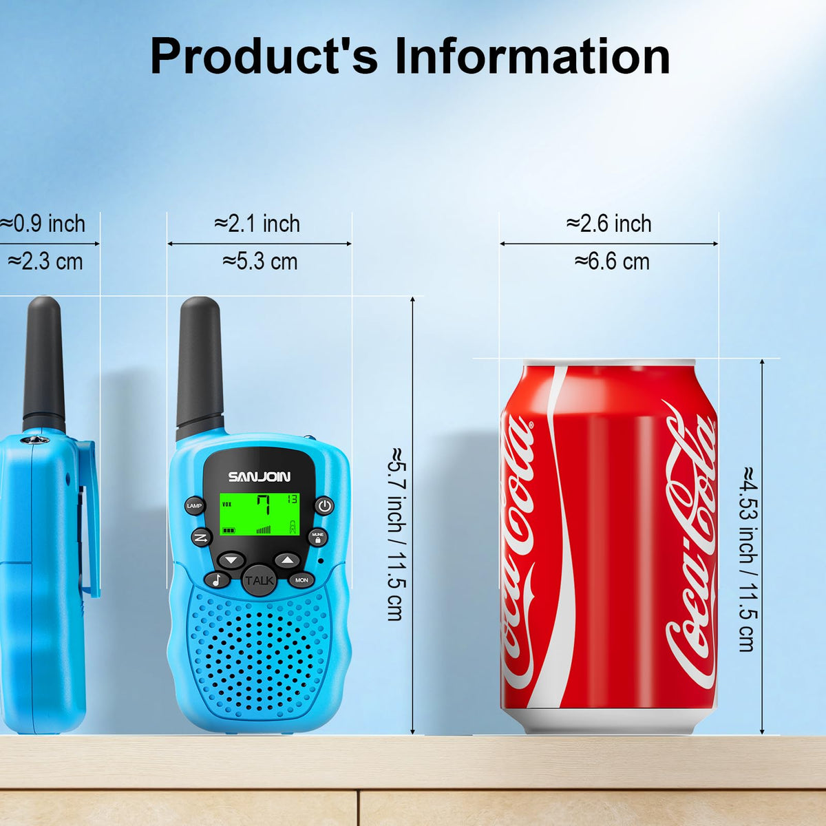 SANJOIN walkie talkies for kids, simple one-button design makes quick calls easy