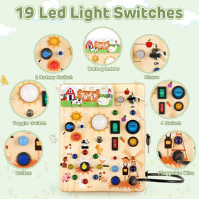 Sanlebi Busy Board LED lights provide gentle illumination for activities