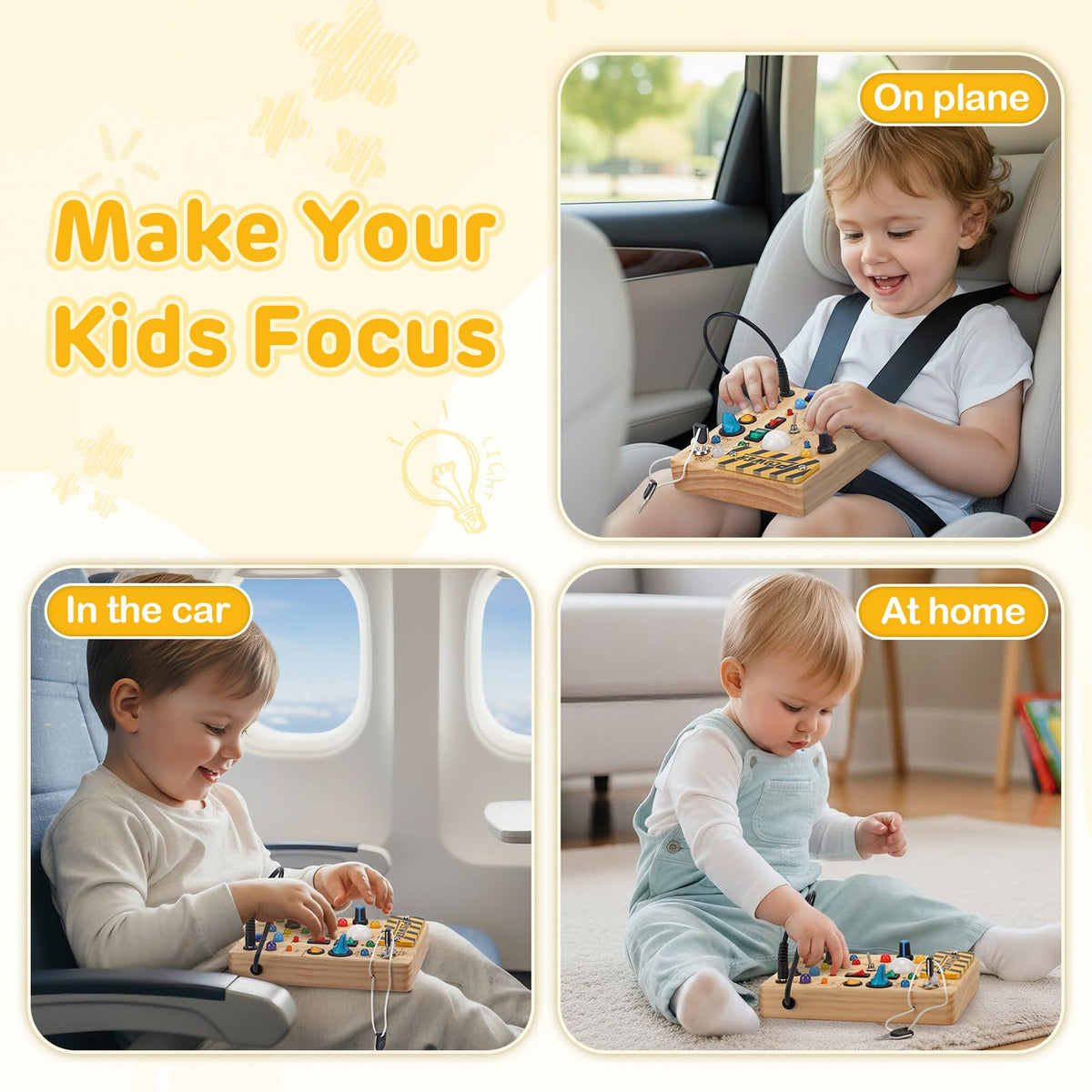 Sanlebi Busy Board as a thoughtful screen-free gift for toddlers