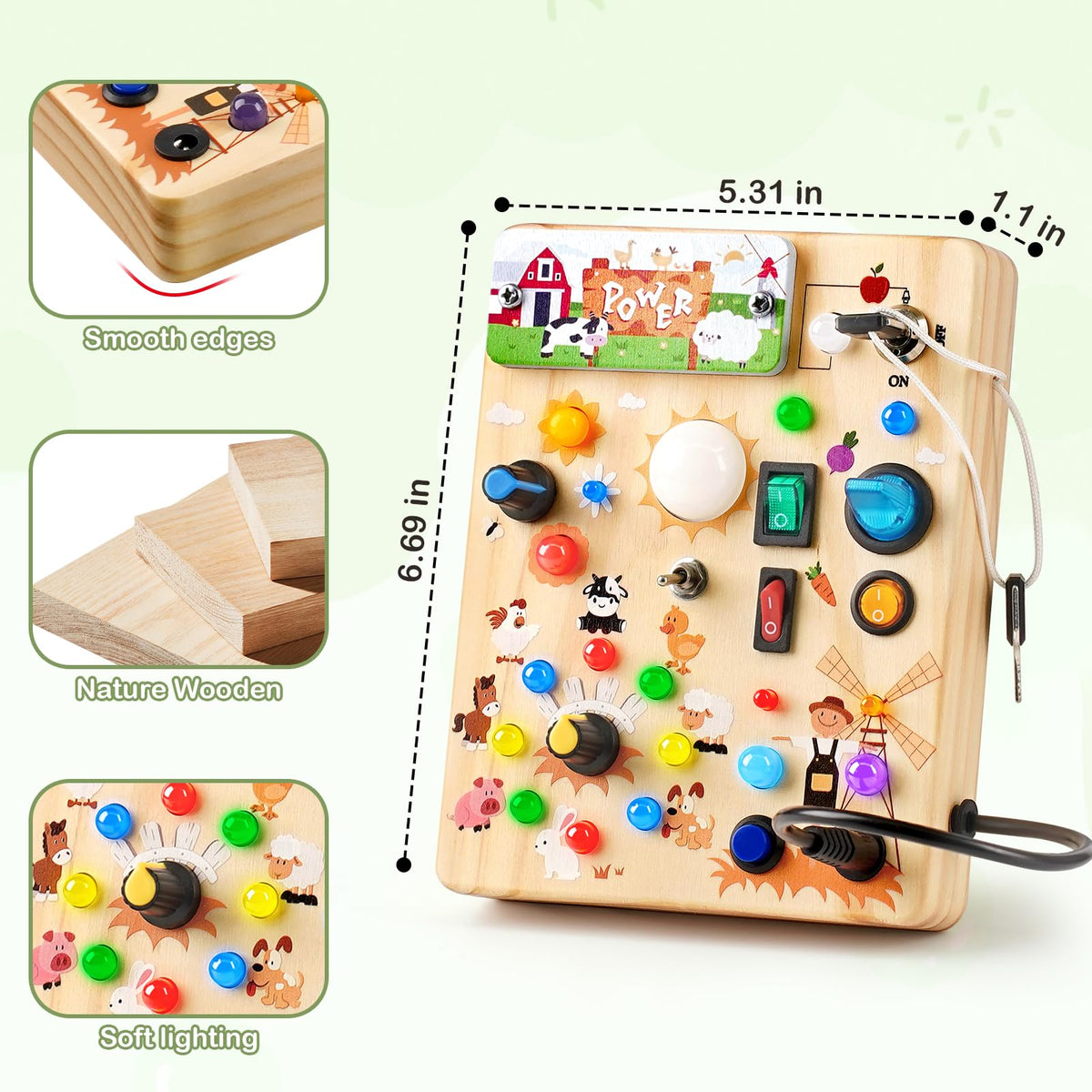 Sanlebi Busy Board is compact for car trips and flights