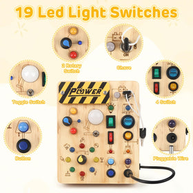 Sanlebi LED Busy Board with plug fostering on-the-go cause-and-effect play