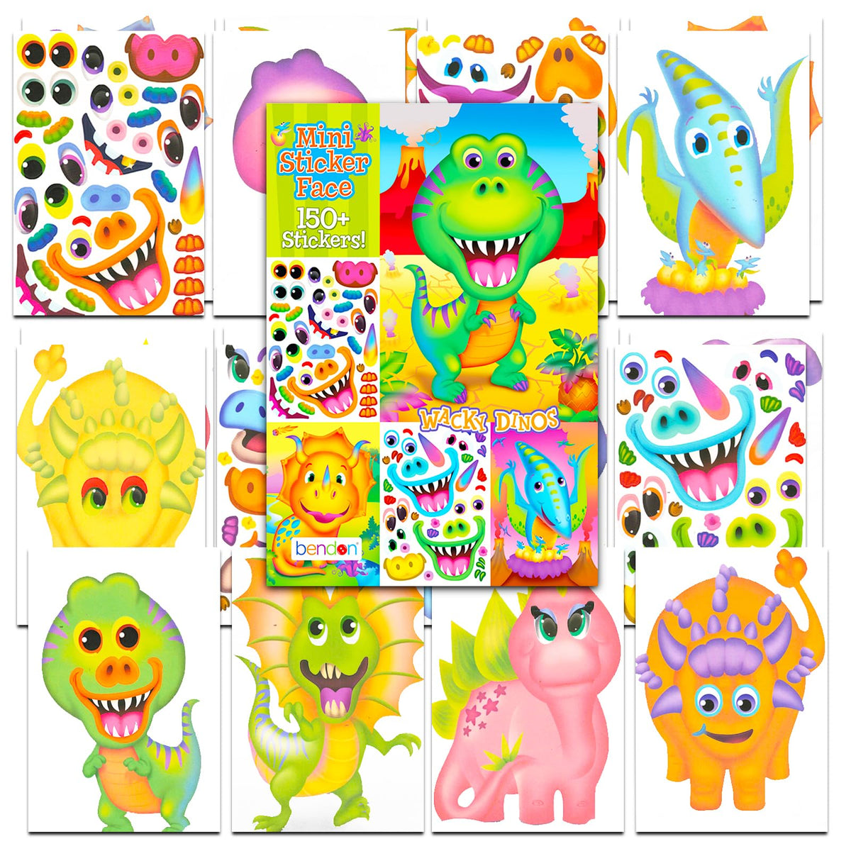 Create a face sticker book for extra party activities and fun.
