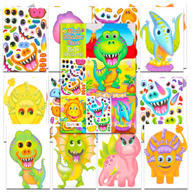 Create a face sticker book for extra party activities and fun.