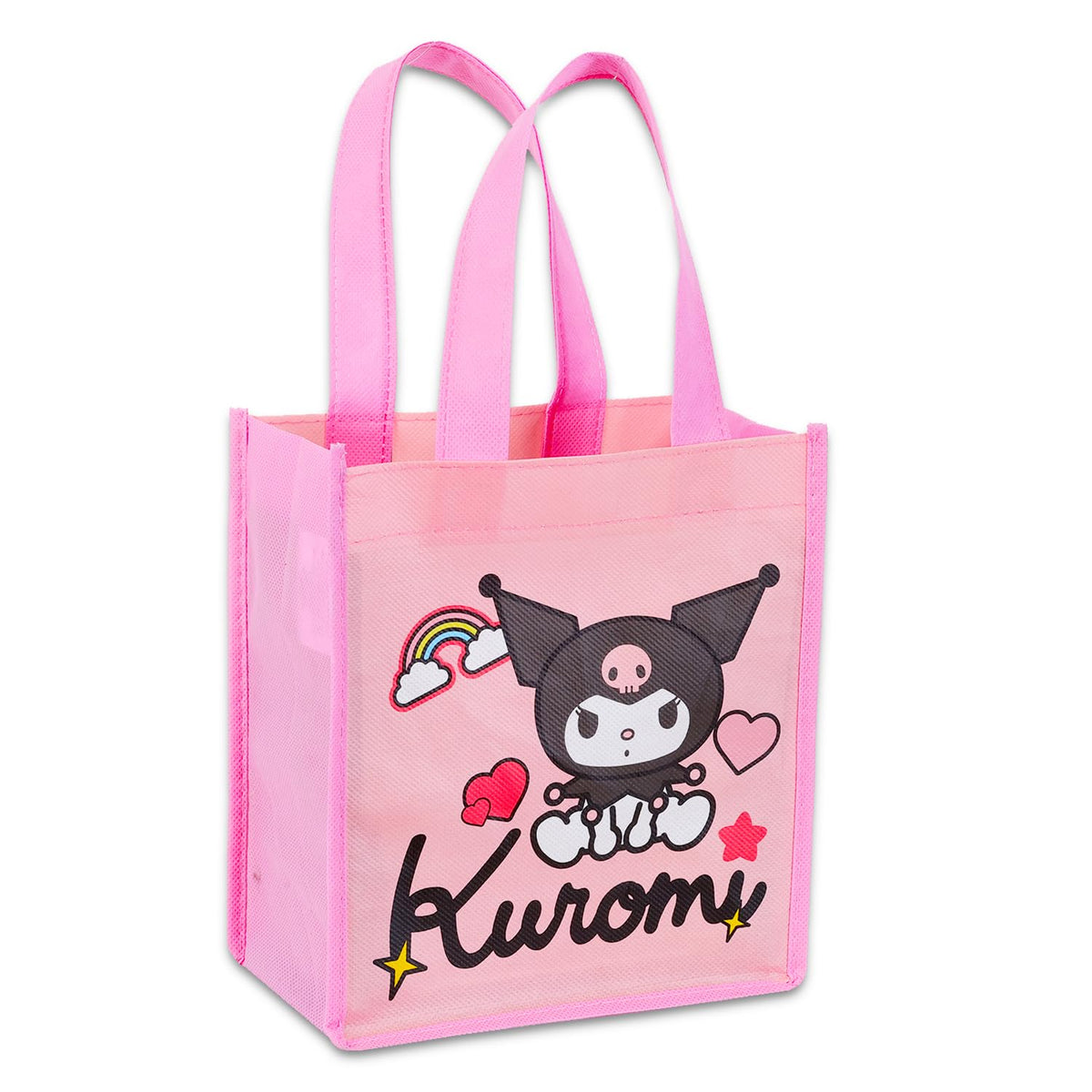 Kuromi reusable tote bags with durable 8x7x4 inch size for easy loot distribution.