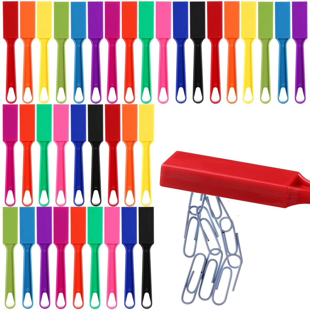 Sanwuta 28-pcs magnetic bingo wands in rainbow colors for hands-on STEM learning.