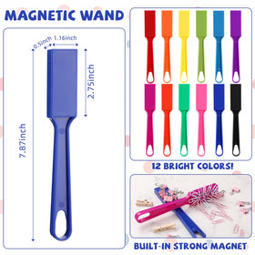 Sanwuta 8-inch rainbow magnet wands with bar magnets for classroom demonstrations.