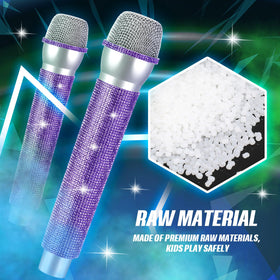Sanwuta Bling microphone prop sparkling under lights for festive cosplay.