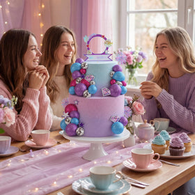 Sanwuta K-Pop standee anchors the cake centerpiece