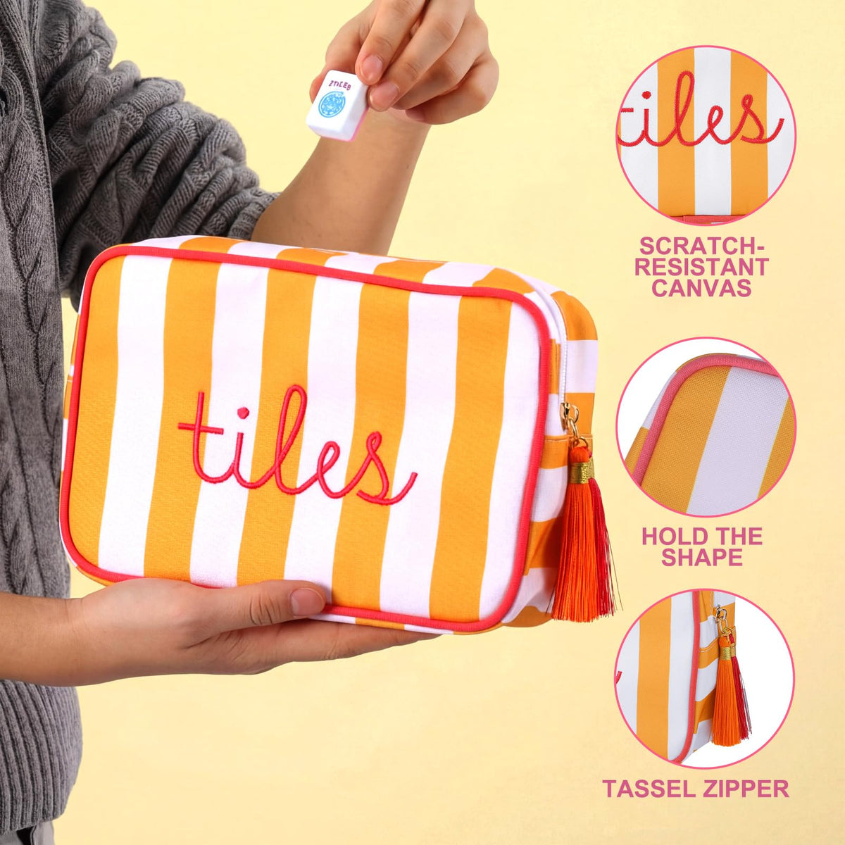 Sanwuta Mahjong Bag is luggage-friendly in size for easy transport