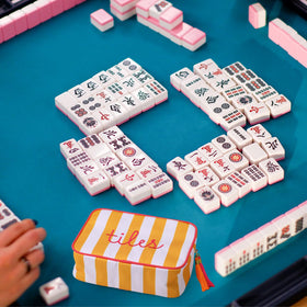 Sanwuta Mahjong Bag travel-ready with a sturdy zipper and handle
