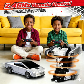 saoakk Transform RC Cybertruck robot mode image highlights quick one-button transformation.