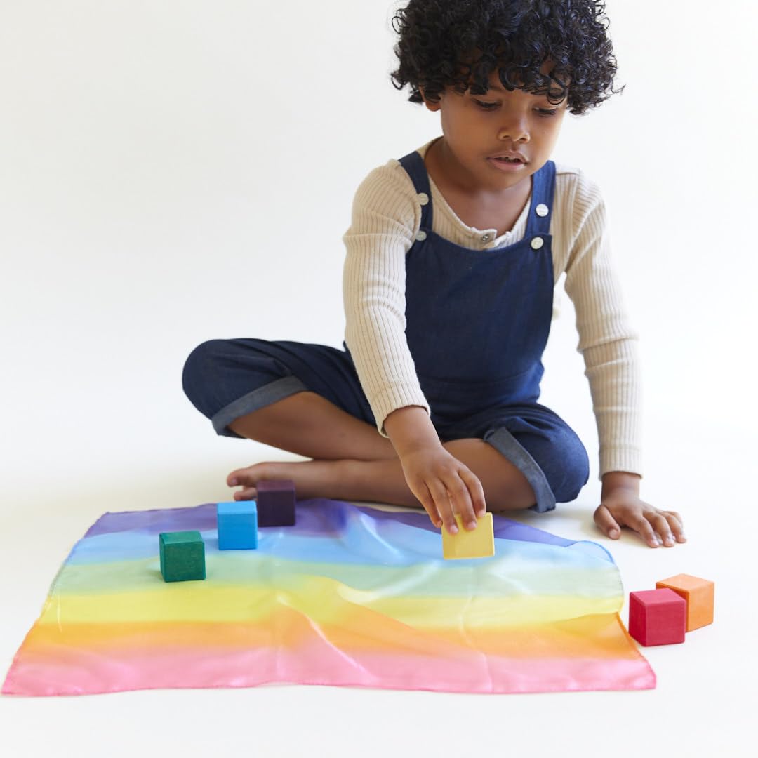 Sarah's Silks playsilk used in bath time or as a playful prop.